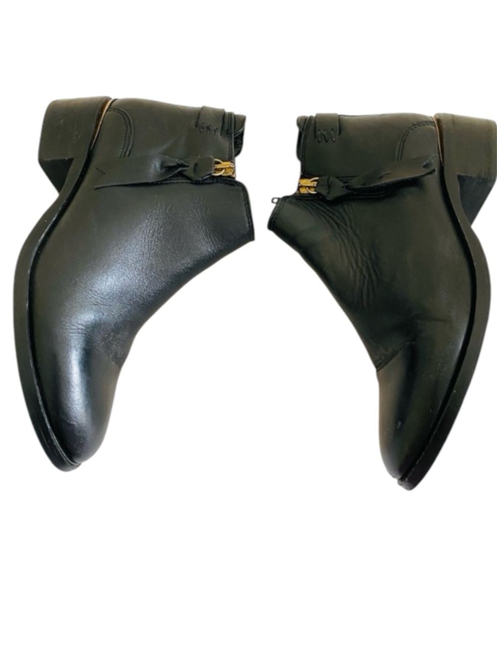 Steve Madden Kylem Boots Black Leather Ankle Booties Side Zip Size 7.5